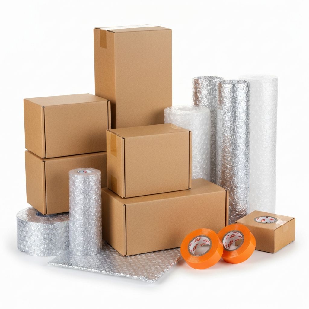 Material de empaque y cajas de cartón